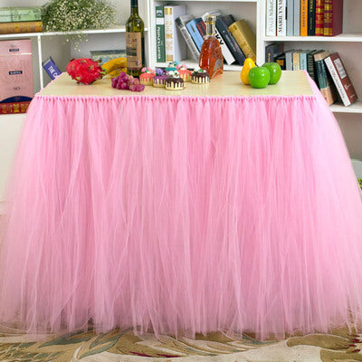 Tulle Tablecloth – Elegant Party Table Skirt for Baby Showers, Birthdays, Weddings & Event Decor
