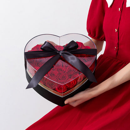 Transparent Flower Packing Boxes – Elegant Gift Packaging for Valentine’s Day