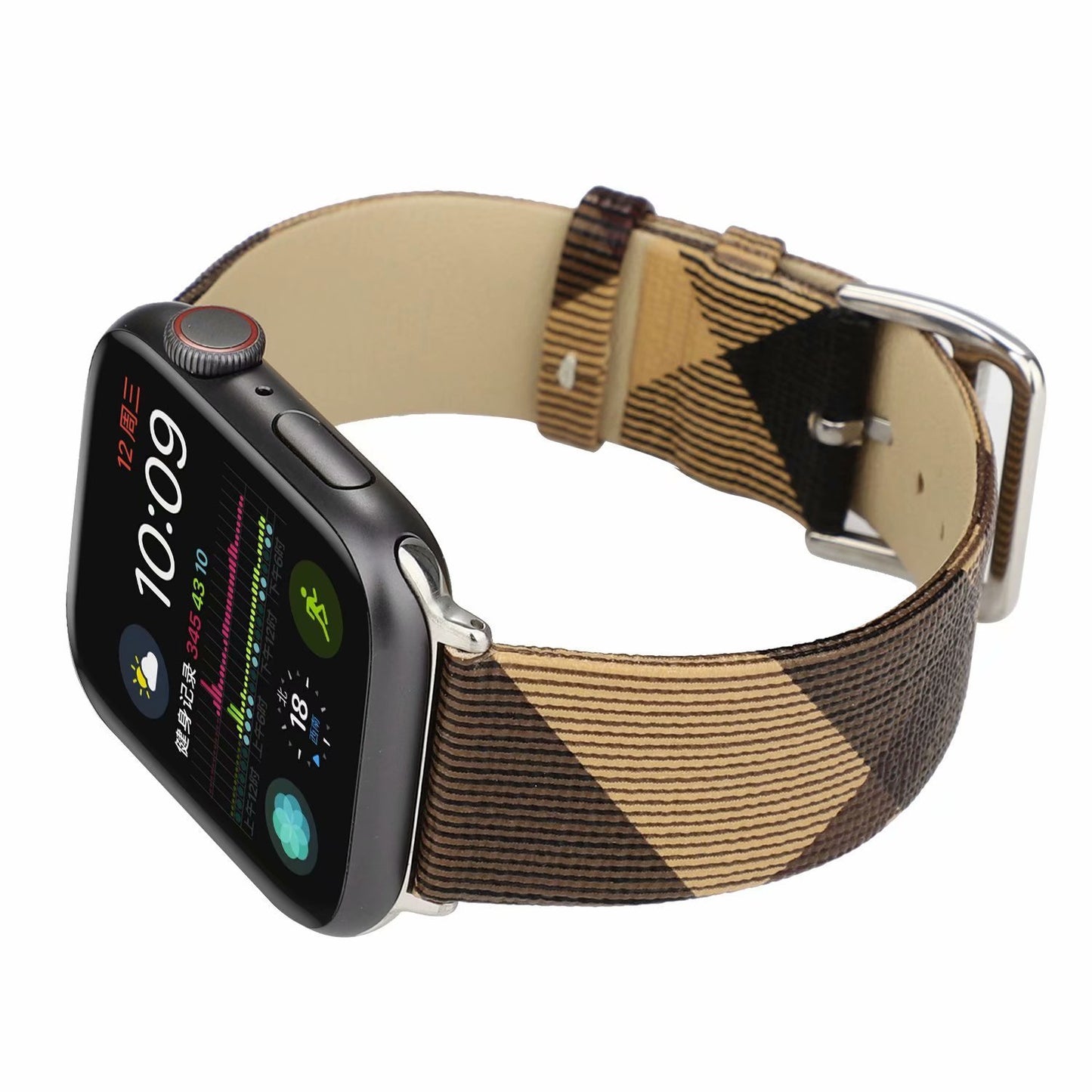 Luxury Leather Check Watch Strap – Fashion Upgrade for Your Smartwatch