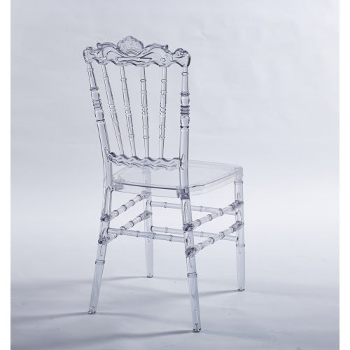 Set of 4 Elegant Dining Chairs – Welded Frame with Sleek Plastic Seats for Events & Special Occasions