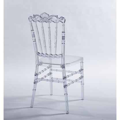 Set of 4 Elegant Dining Chairs – Welded Frame with Sleek Plastic Seats for Events & Special Occasions