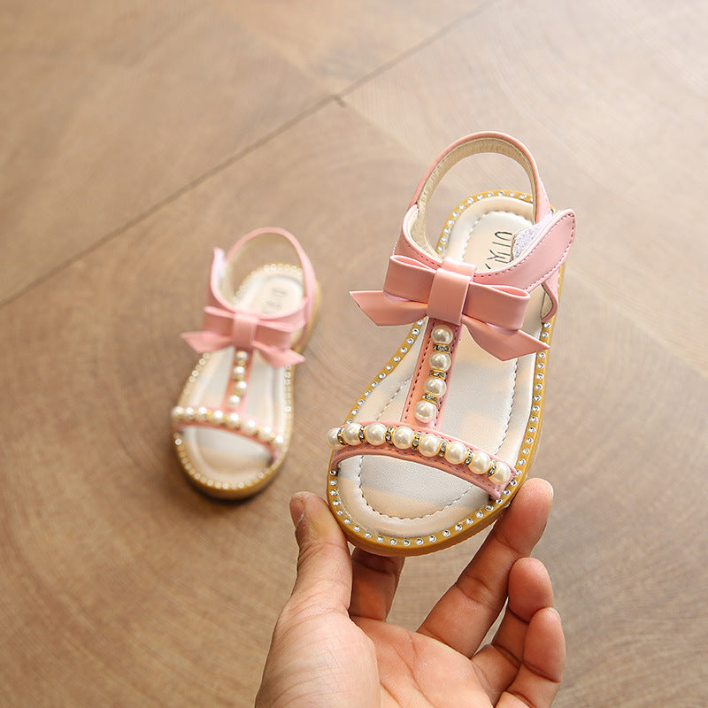 Girls' Summer Sandals – Princess Pearl Design