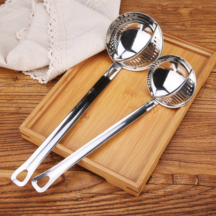 Stainless Steel Colander Spoon – Slotted Kitchen Strainer Ladle for Cooking & Serving