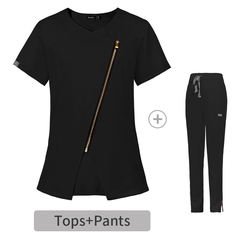 Zip Flex Short Sleeve Scrub Set