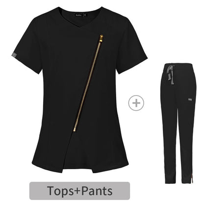 Zip Flex Short Sleeve Scrub Set