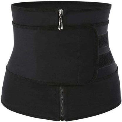 Women’s Tummy Sweat Shapewear Bodysuit – Waist Trainer Slimming Corset with 2-3 Adjustable Belts