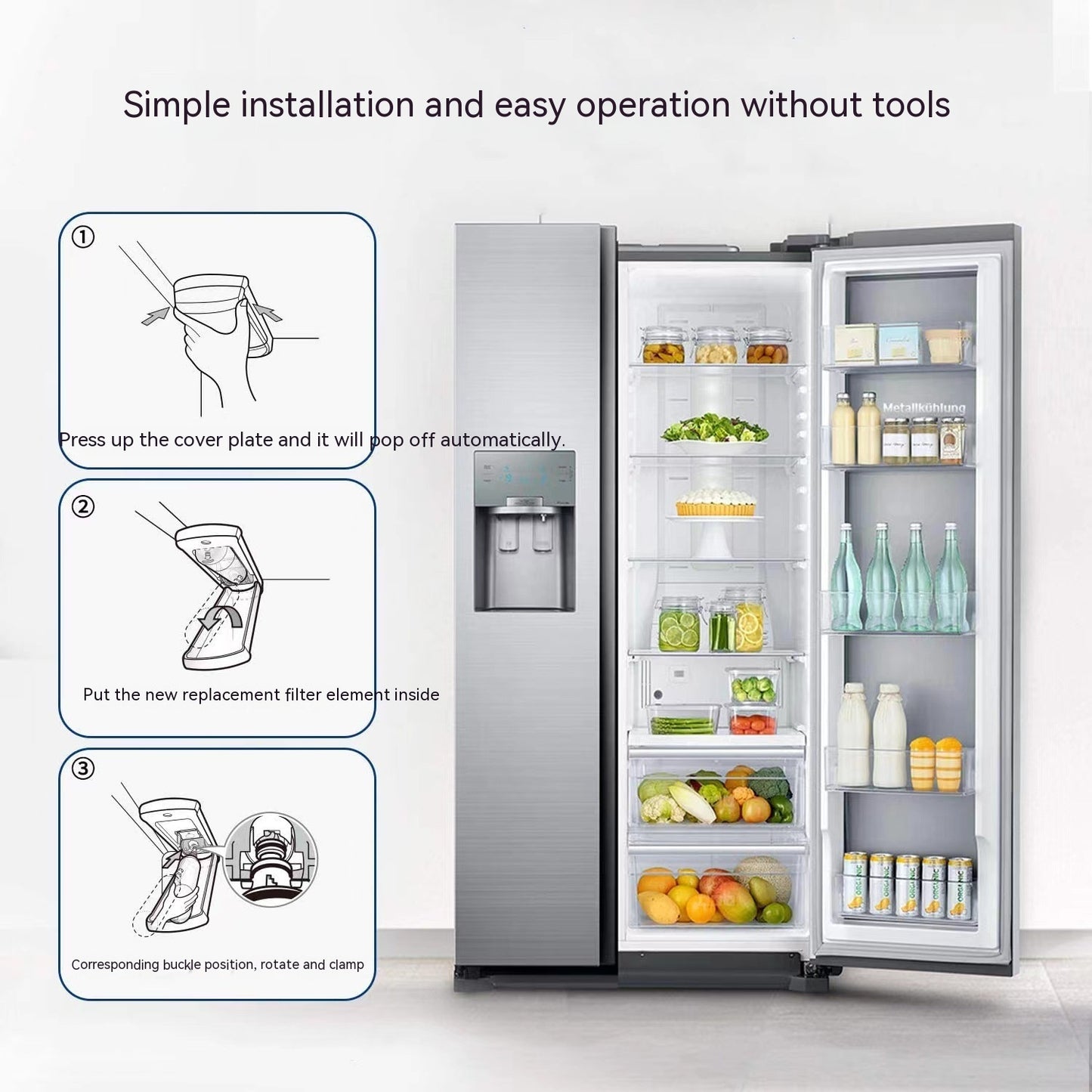 Refrigerator Water Filter Replacement – FILTERD2 Element for Clean, Fresh-Tasting Water