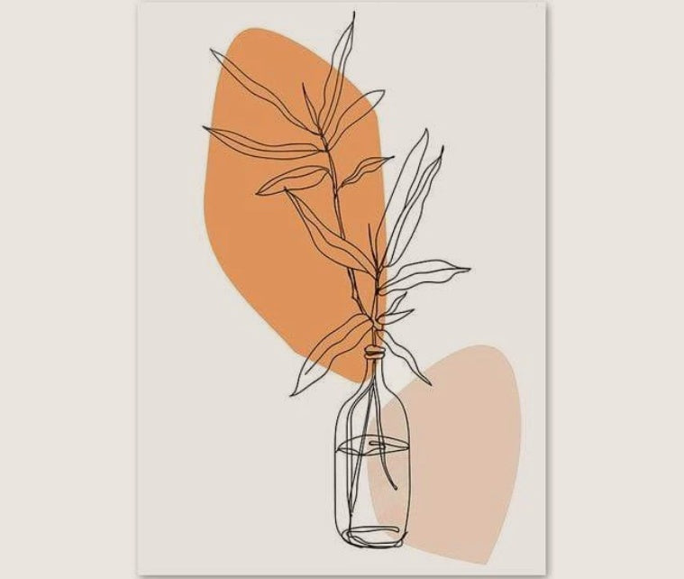 Frameless Canvas Wall Art – Modern Floral Prints for Home Décor