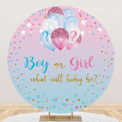 Round Fabric Backdrop – Baby Shower & Party Photo Background for Banquets & Events
