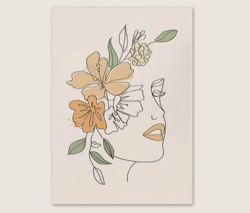 Frameless Canvas Wall Art – Modern Floral Prints for Home Décor