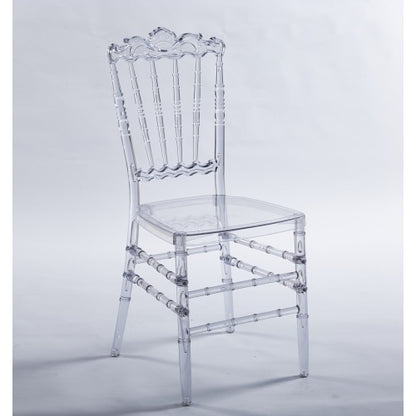 Set of 4 Elegant Dining Chairs – Welded Frame with Sleek Plastic Seats for Events & Special Occasions
