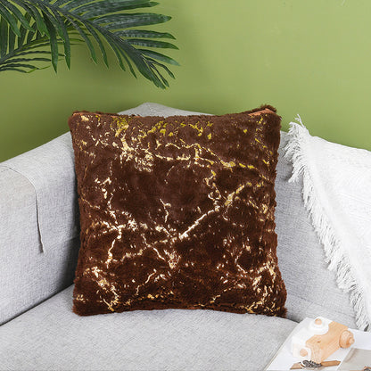 Nordic Luxury Plush Pillowcase – Gilded Accent Home Decor
