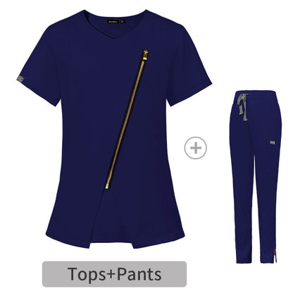 Zip Flex Short Sleeve Scrub Set