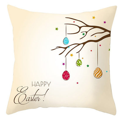Easter Pillowcase – Soft Short Plush Cushion Cover for Spring & Holiday Home Decor