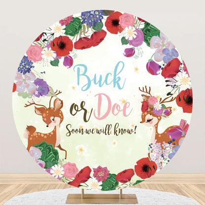 Round Fabric Backdrop – Baby Shower & Party Photo Background for Banquets & Events