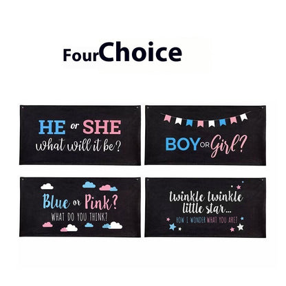 Gender Reveal Balloon Drop Bag – “Boy or Girl?” Confetti Balloon Bag for Baby Shower Party Surprise