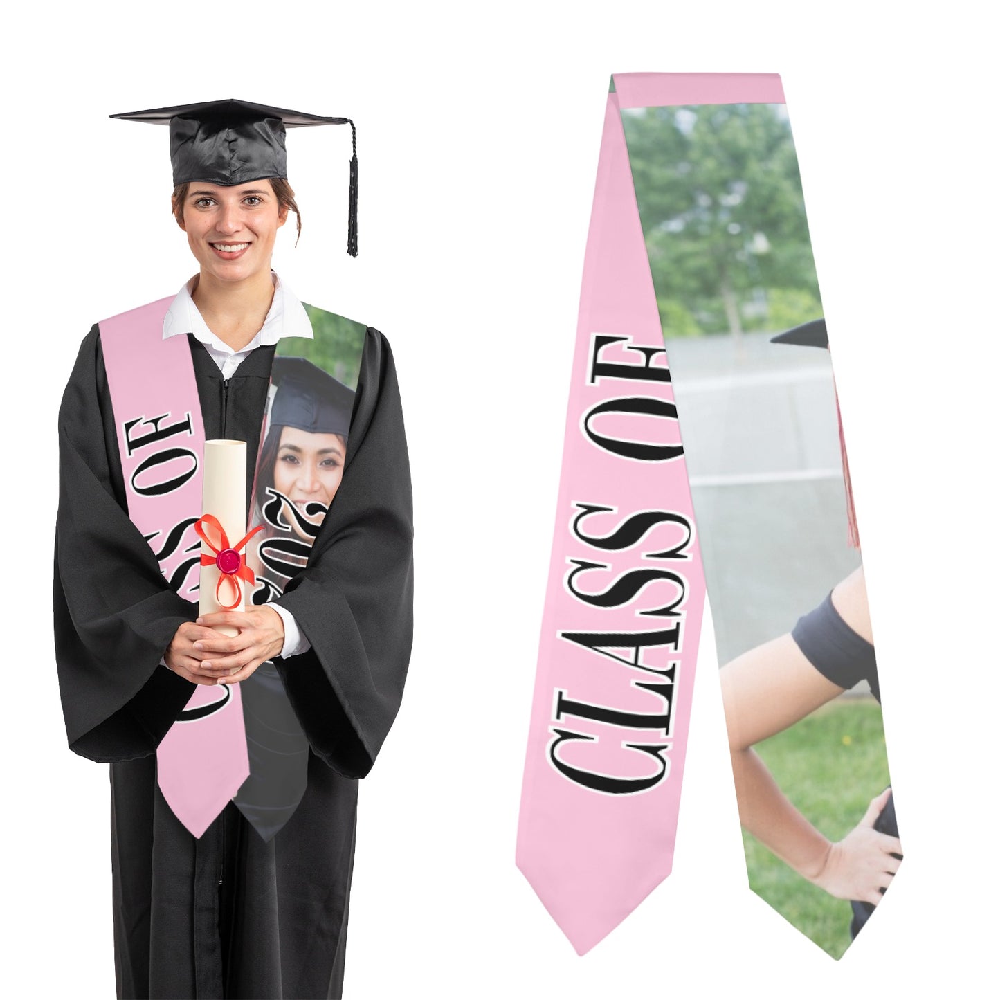 Class of 2025 Graduation Stole – Personalized Satin Graduation Sash