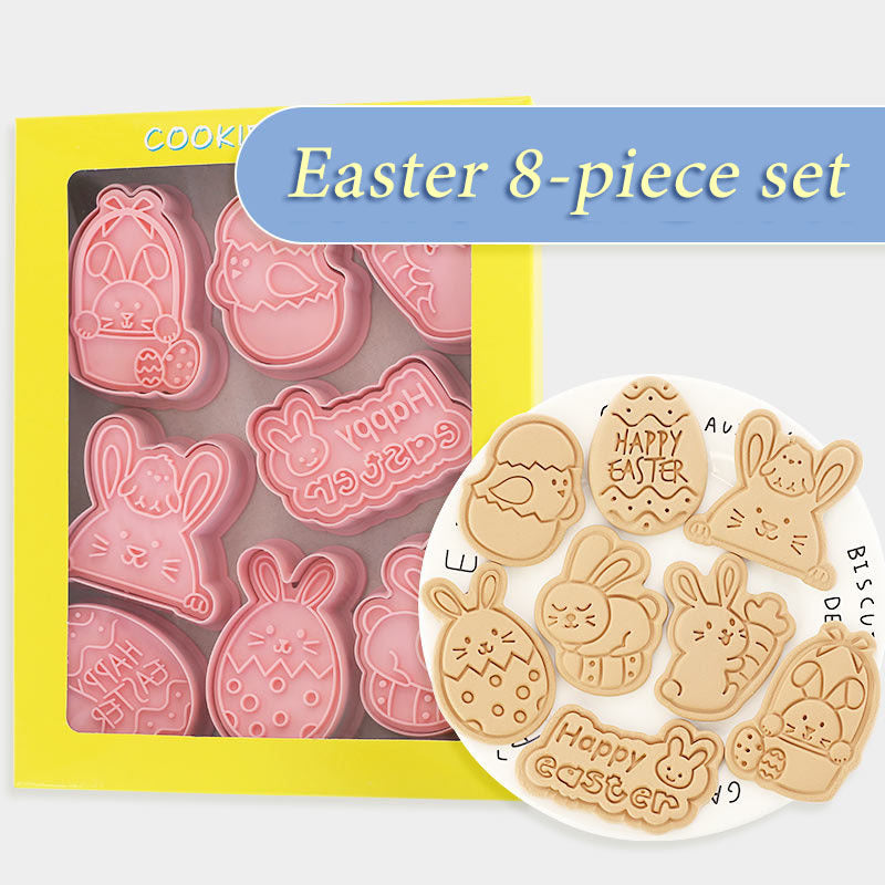 Easter Cookie Mold – Cartoon Bunny & Easter Egg Press for Holiday Baking