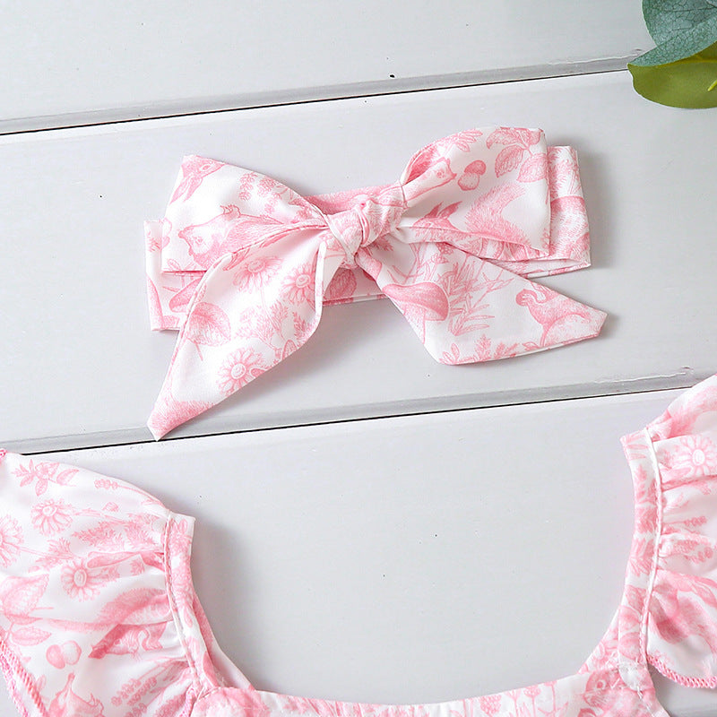 Girls’ Easter Bunny Dress – Cute Rabbit Print Spring Dress for Toddlers & Kids