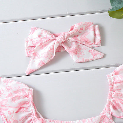 Girls’ Easter Bunny Dress – Cute Rabbit Print Spring Dress for Toddlers & Kids