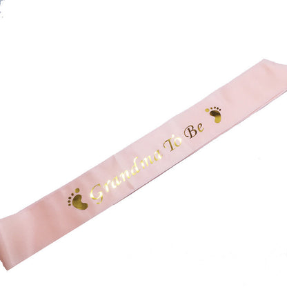 Baby Shower Sash – "Mommy to Be" Shoulder Strap for Gender Reveal & Baby Shower Party Etiquette