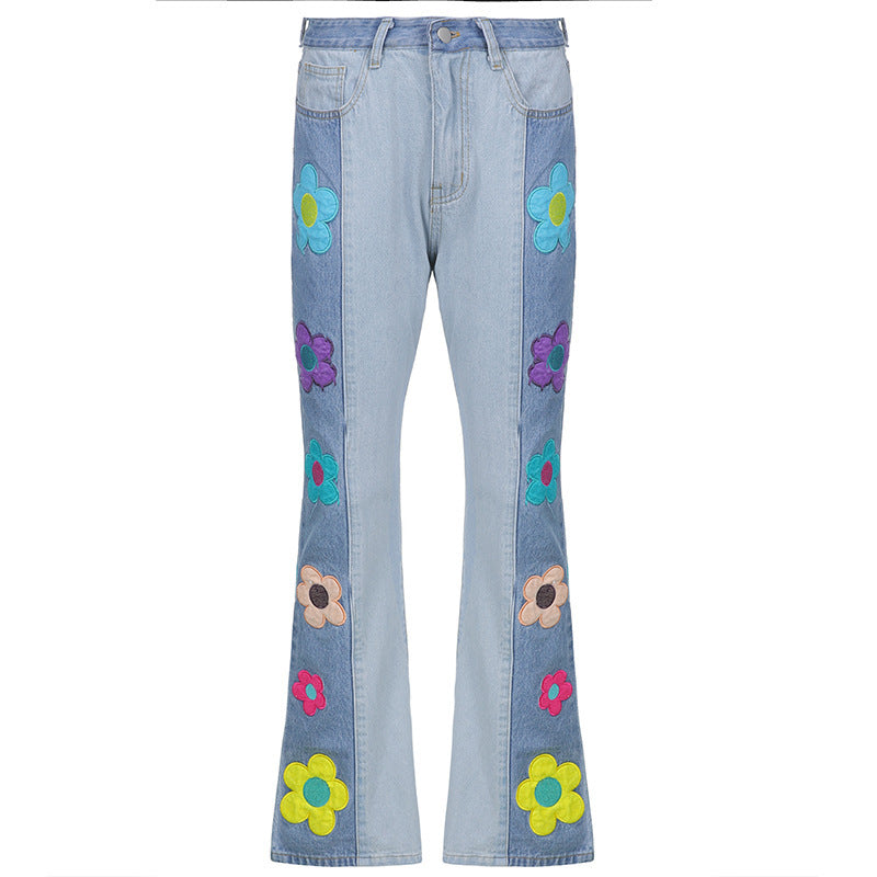 Women's Floral Bootcut Jeans