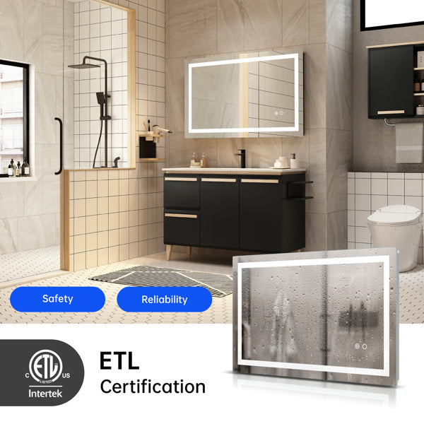 LumiGlow – LED Wall-Mounted Bathroom Mirror