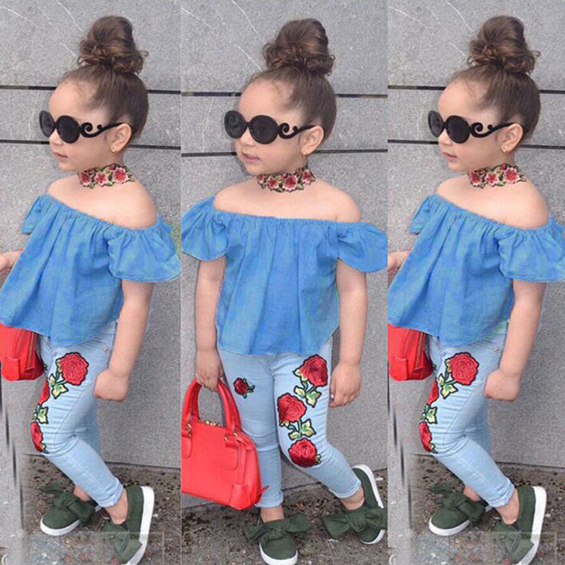Rose Girls Denim Set