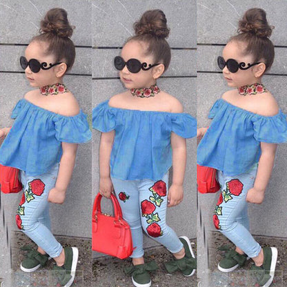 Rose Girls Denim Set
