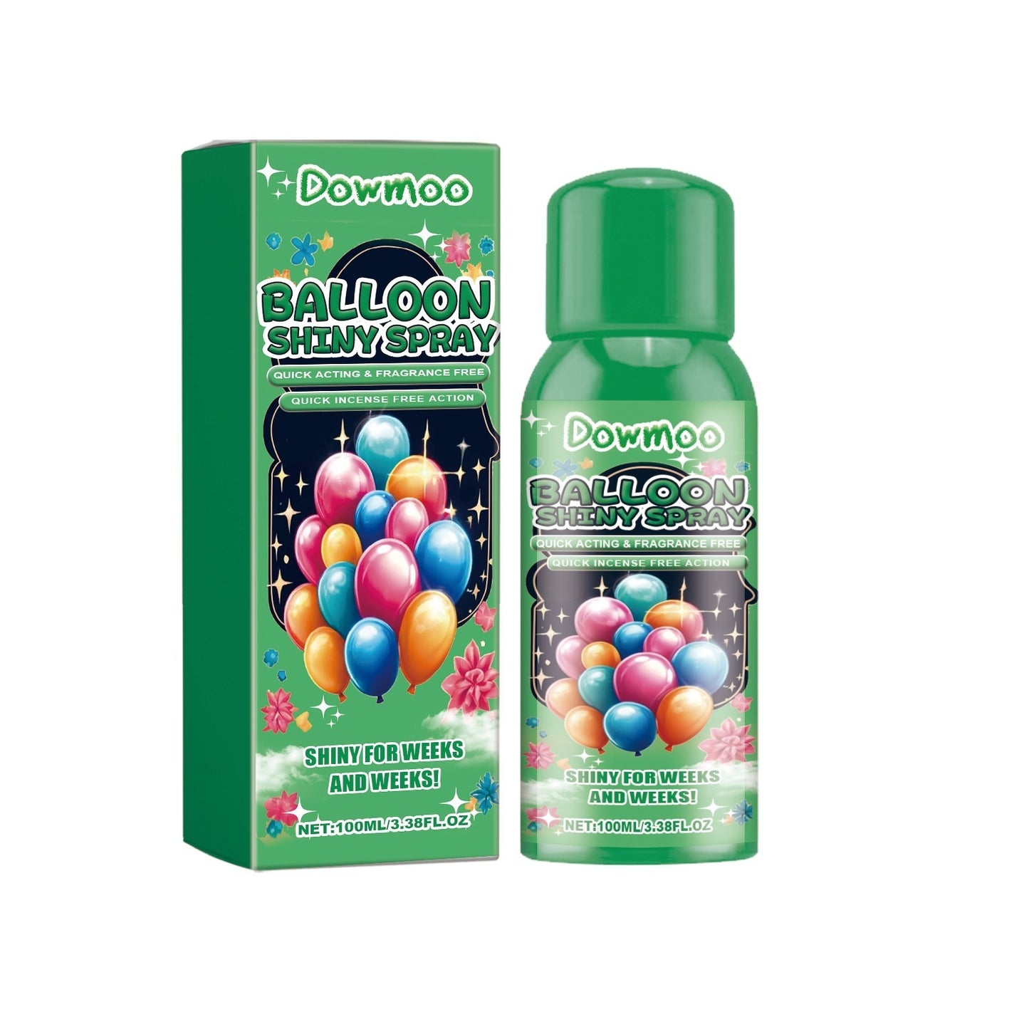 Balloon Shiny Spray – Gloss Spray for Latex & Foil Balloons, Party Decoration Enhancer