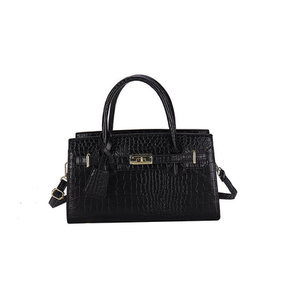 Crocodile Pattern Kelly Handbag – Fashion Luxury for Modern Women