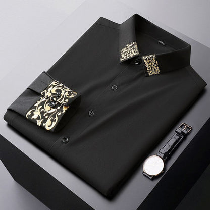 Spring Light Luxury Oversized Shirt – European High-End Embroidered Design