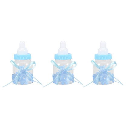 24Pcs Fillable Baby Bottle Candy Boxes – Blue Party Favors for Baby Shower Decorations & Gifts