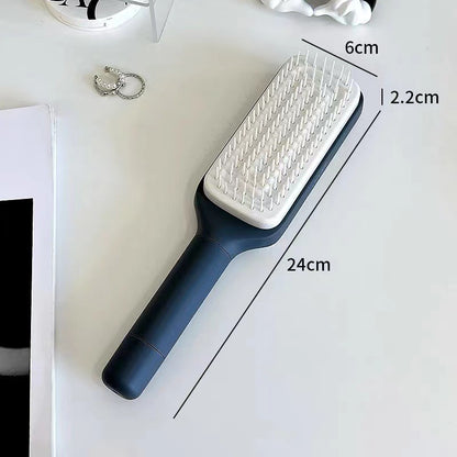 4-in-1 Self-Cleaning Hair Brush – Anti-Static Scalable Massage Comb with Rotating Lift Design