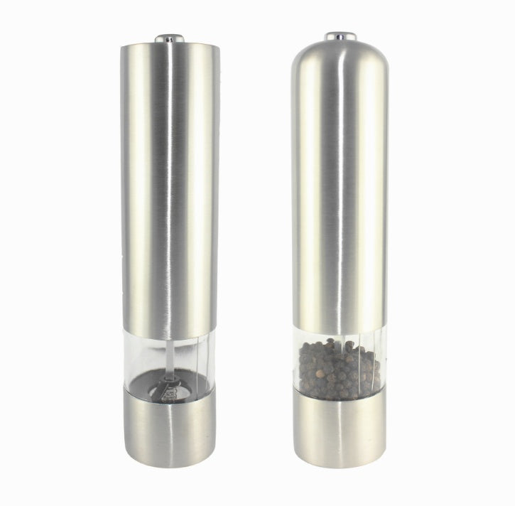 Stainless Steel Electric Grinder – Automatic Kitchen Tool for Spices, Salt & Pepper