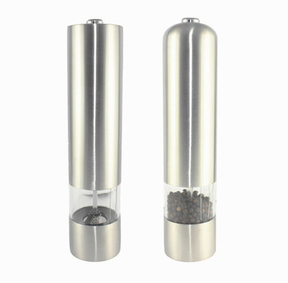 Stainless Steel Electric Grinder – Automatic Kitchen Tool for Spices, Salt & Pepper