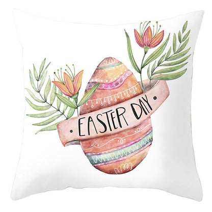 Easter Pillowcase – Soft Short Plush Cushion Cover for Spring & Holiday Home Decor