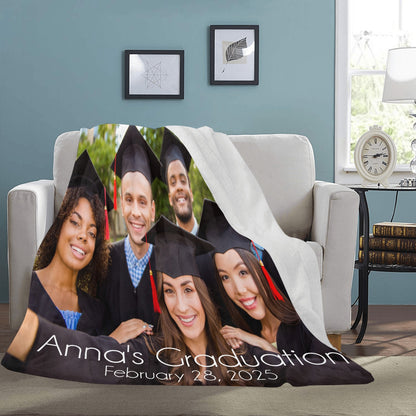 Graduation Photo Blanket – UltraSoft Microfleece (70" x 80") 🎓✨