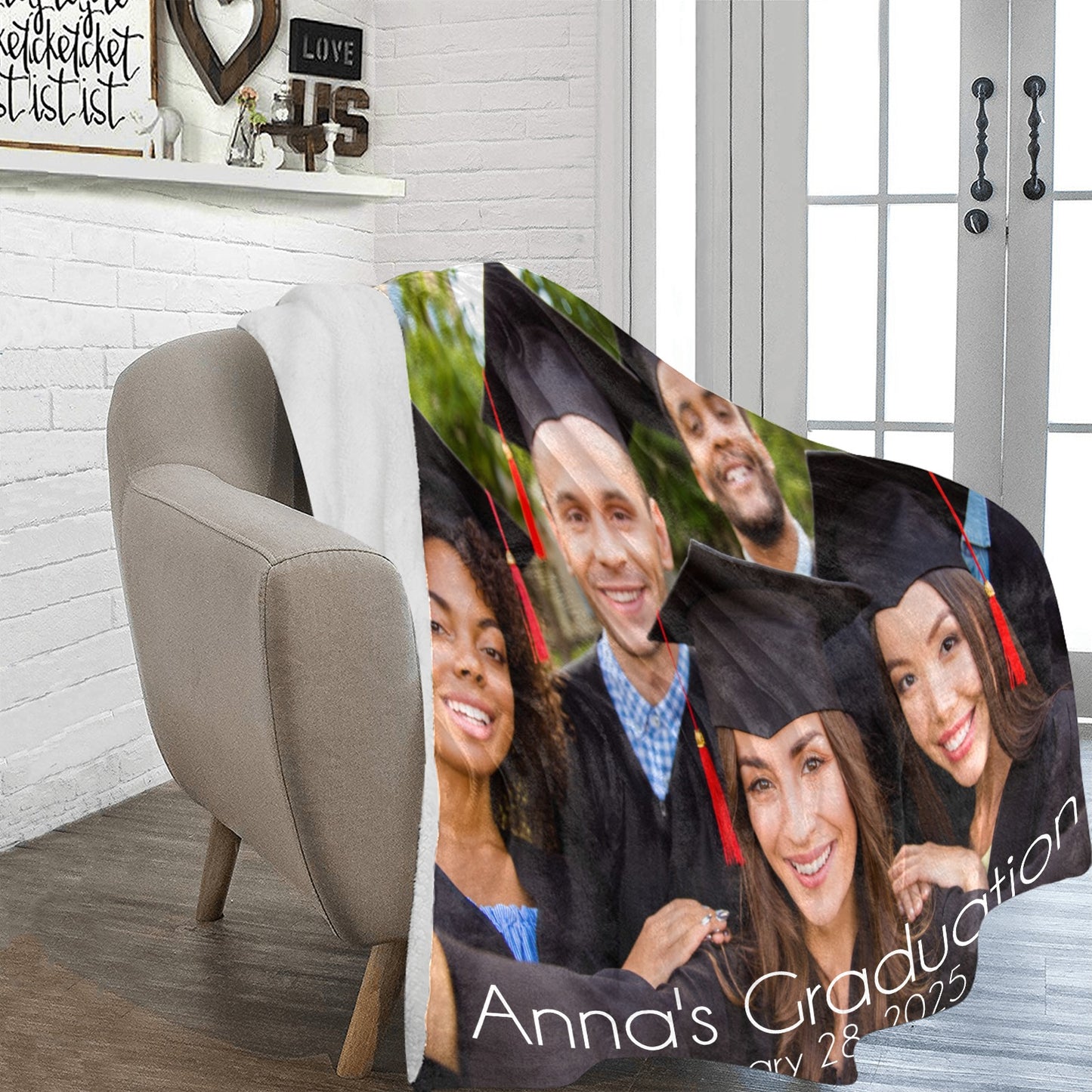 Graduation Photo Blanket – UltraSoft Microfleece (70" x 80") 🎓✨