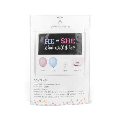 Gender Reveal Balloon Drop Bag – “Boy or Girl?” Confetti Balloon Bag for Baby Shower Party Surprise