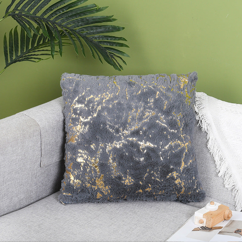 Nordic Luxury Plush Pillowcase – Gilded Accent Home Decor