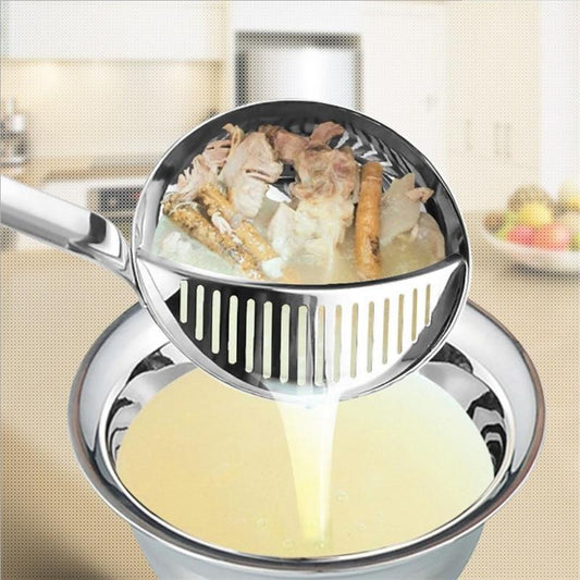 Stainless Steel Colander Spoon – Slotted Kitchen Strainer Ladle for Cooking & Serving
