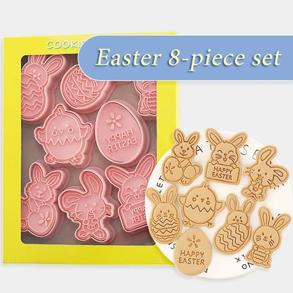Easter Cookie Mold – Cartoon Bunny & Easter Egg Press for Holiday Baking