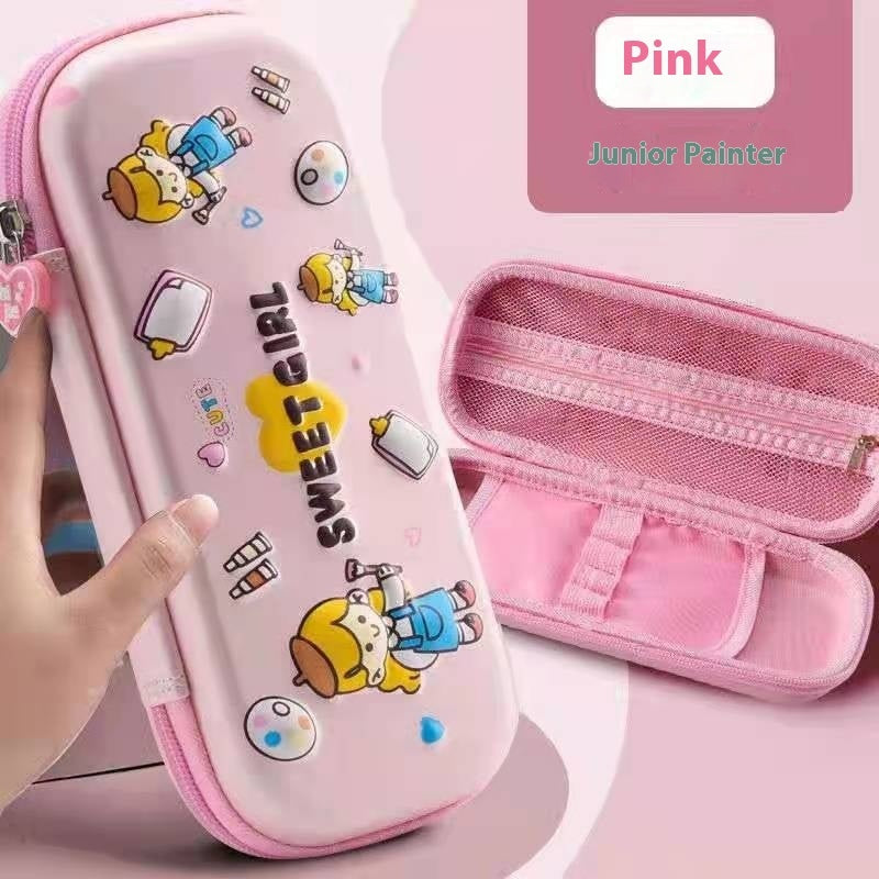 3D Leather Pencil Cases – Stylish Stationery Storage Boxes