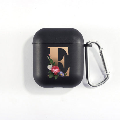 Matte Black Alphabet Series-Earbud Case