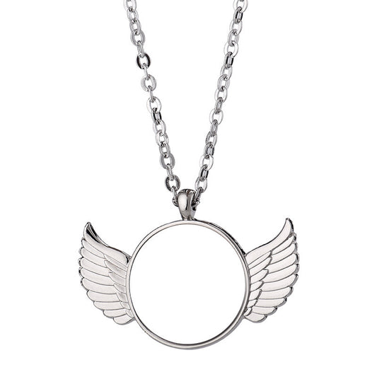 Sublimation Pendant Angel Wings Necklace
