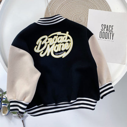 Children’s Korean Baseball Uniform Jacket – Stylish All-Match Boys’ Outerwear