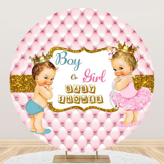 Round Fabric Backdrop – Baby Shower & Party Photo Background for Banquets & Events