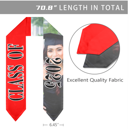 Class of 2025 Graduation Stole – Personalized Satin Graduation Sash