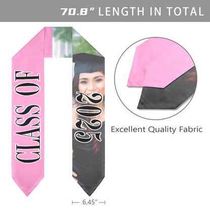 Class of 2025 Graduation Stole – Personalized Satin Graduation Sash